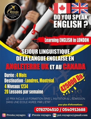 séjours linguistique UK et CANADA 