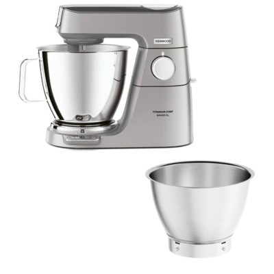 Pétrin Kenwood Titanium Chef Baker XL Silver 1200W 2Bols KVL85 004SI