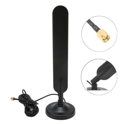 Antenne 4G 5G WiFi LTE pour routeur modem à Gain Elevé 25dBi SMA Mâle avec Cable 3m