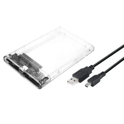 Rack Boîtier de disque dur externe HDD SSD SATA Transparent 2.5 pouces USB 2.0