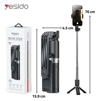 Mini Trépied et Perche à Selfie Télescopique YESIDO SF22 avec télécommande Bluetooth 5.2