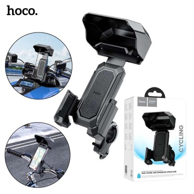 HOCO H31 Support Smartphone pour Vélo Moto avec Couverture Soleil/Pluie