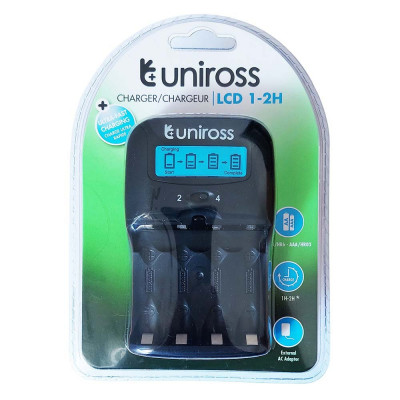 Chargeur de pile Rapide UNIROSS ULTRA FAST LCD 1-2H AA / AAA UCW004