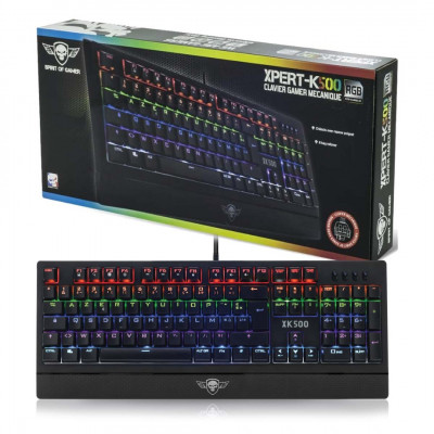 Clavier Mécanique Gaming Spirit Of Gamer XPERT-K500 Rétro Eclairage RGB Victory K500 Brown AZERTY