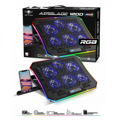 Refroidisseur Spirit of gamer Airblade 1200 SOG-VE1200 RGB Support pour ordinateur portable 17