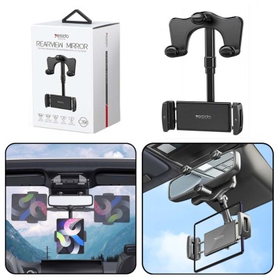 YESIDO C196 Support Tablette Smartphone voiture sur rétroviseur intérieur Auto