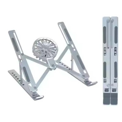 Support Ordinateur Portable Laptop Pliable et Réglable en Aluminium avec Ventilateur Détachable