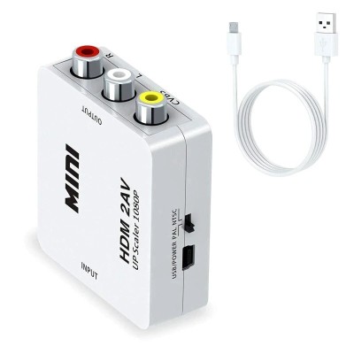 Adaptateur Convertisseur HDMI to vers RCA Composite CVBS AV HDMI2AV HD 1080P