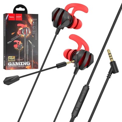 HOCO M105 Ecouteur Gaming Filaire AUX Jack 3.5mm avec Microphone détachable