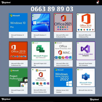 Microsoft Office Windows Activation Clé licence Originale PowerBi Server Project Visio Visual 365