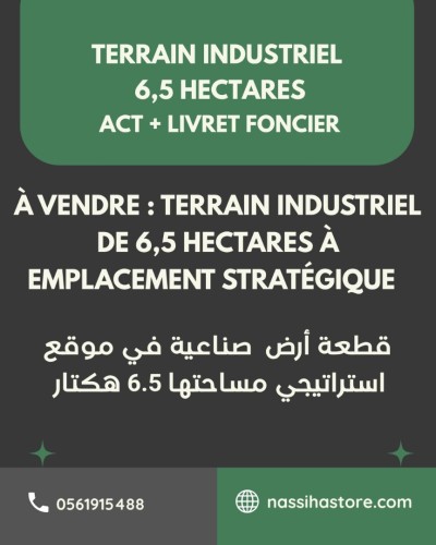 Vente Terrain M'Sila Msila