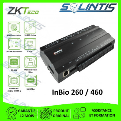 Contrôleur d'accès Biométrique Basé sur IP ZKteco InBio 260/460