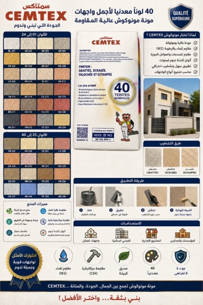 بناء-و-أشغال-enduit-monocouche-cemtex-عين-النعجة-الجزائر
