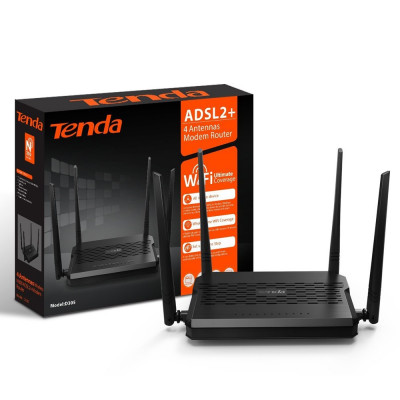 MODEM TENDA ROUTEUR ADSL + D305 300MBPS USB 4 ANTENNES (détails/gros)