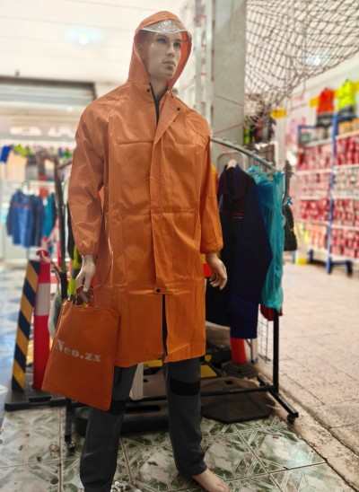 manteau imperméable orange