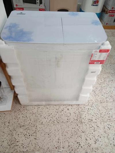 PROMO Machine à laver Semi-automatique Cristor 8kg 23000Da/ 10,5kg 25000Da تغسل و تشلل و تعصر 