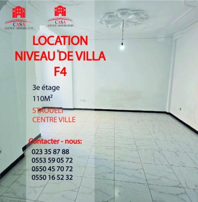 Location Appartement Niveau de villa F4 Alger Staoueli