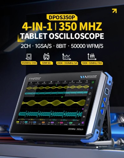 FNIRSI DPOS350P 4en1 Oscilloscope Générateur Analyseur de spectre Analyseur de réponse en fréquence