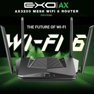 Routeur Wi-Fi 6 Dual Band 4 Antennes Mesh EXO AX AX3200 DIR-X3260 D-Link