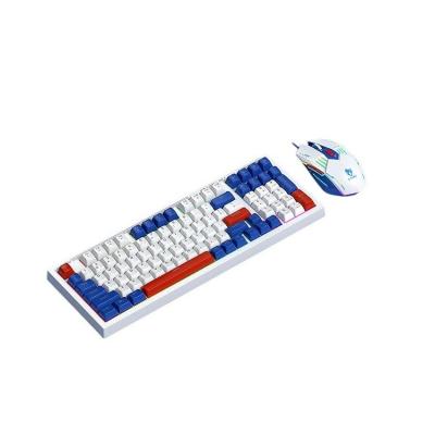 Pack Gaming 2 en 1 - Clavier 98 Touches + Souris Haute Précision 6 Boutons 3600 DPI TF610 T-Wolf