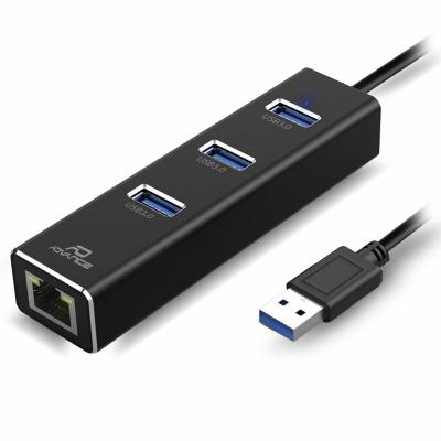 Hub USB 3.0 Réseau Multiples 3 Ports USB 3.0 & Interface  RJ45 Gigabit Ethernet CB-USBRJ45 ADVANCE