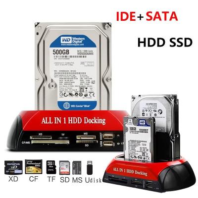 Station d'Accueil Double pour HDD SATA/IDE 2,5" et 3,5" USB 2.0 avec Lecteur Carte Mémoires N: 575