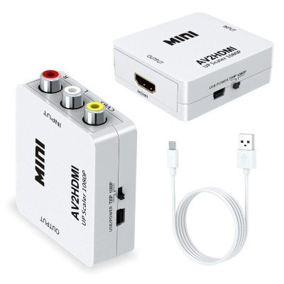 Convertisseur AV to HDMI 1080P Mini CVBS to HDMI Composite Vidéo Audio 
