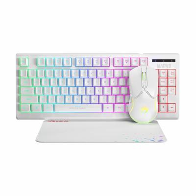 Pack Gaming 3en1 - Clavier 87 Touches, Souris 7 Boutons 7200 DPI, Tapis CM310 WH LOOT 30 MARVO