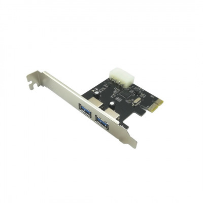 Carte PCI Express vers 2 Ports USB 3.0 (5Gbps) avec UASP - Alimentation LP4 PCE720 CAPSYS