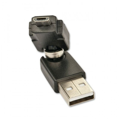 Adaptateur USB 2.0 F vers Micro USB M, Articulaire à Angle de Rotation de 360