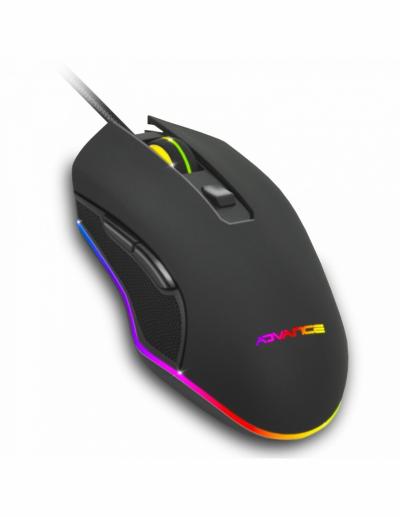 Souris Gamer USB Filaire Capteur Optique 2400 DPI 6 Boutons Rétroéclairage RGB S-GTA210 Advance
