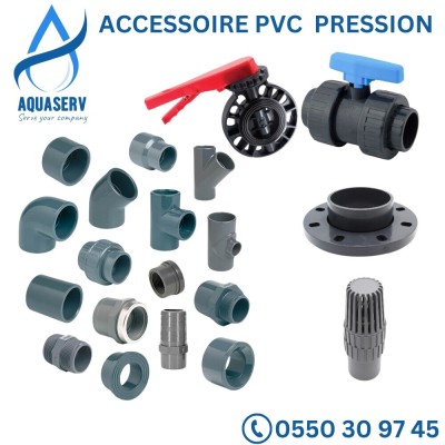 PVC PRESSION ACCESSOIRES TUBE Coude Te Vanne Réduction MANCHON PN10 PN16