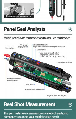 ANENG A3008  multimètre numérique Intelligent professionnel capteur stylo testeur 