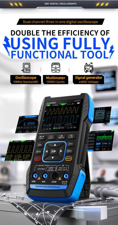 FNIRSI-2C53T Oscilloscope Numérique