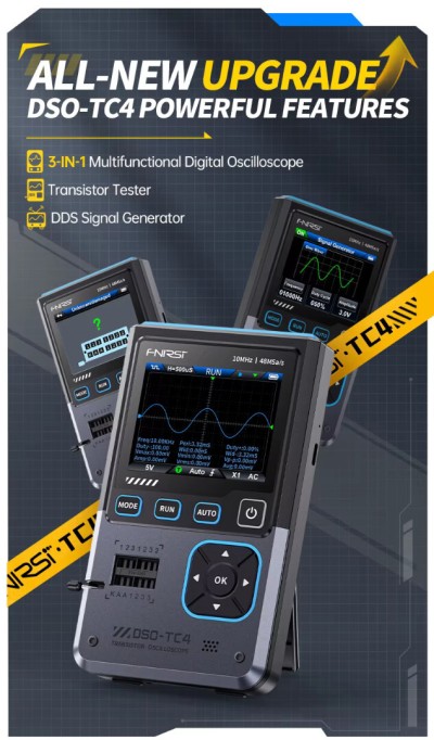 FNIRSI DSO-TC4 Multi-Functional Transistor Osciloscope