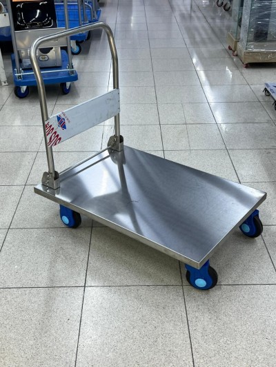 Chariot à plateforme en inox 