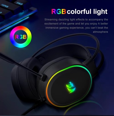REDRAGON G588 RGB Gaming Headset 7.1 Surround Sound, Mic, PC Laptop