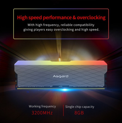 PROMO Asgard W2 série RGB RAM DDR4 8GBx2 3200MHz 