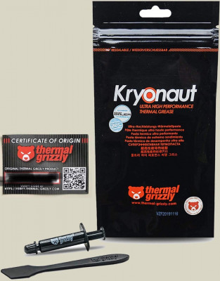 Pâte thermique Kryonaut Thermal Grizzly original avec certificat 