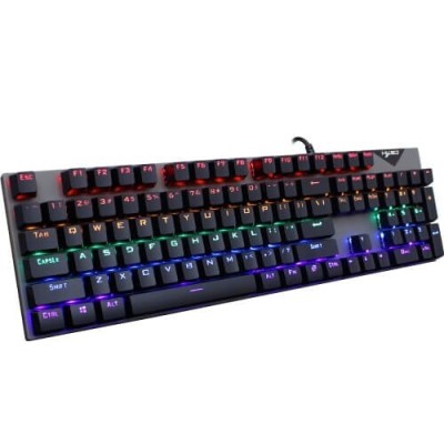 JEDEL GAMING KL-138 GAMING MECANIQUE BLUE SWITCHES QWERTY/AR RGB BLACK