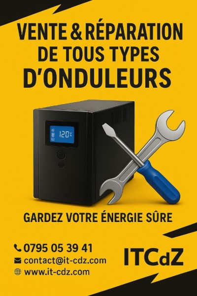 Vente & Réparation de tous type d'onduleur de 500va-500kva avec contrat de maintenance annuel 1ans