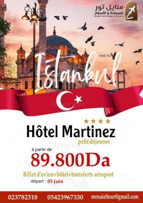 رحلة-منظمة-super-voyage-istanbul-mai-juin-hotel-martinenz-4-etoiles-القبة-الجزائر