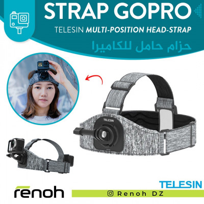 Strap Gopro/Smarphone TELESIN MULTI-POSITION HEAD STRAP