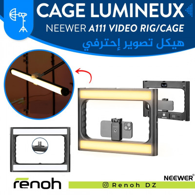 Cage Lumineux NEEWER A111 Video Rig Pour Smartphone/Caméra + Batterie/Chargeur inclu