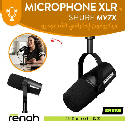 SHURE - MV7X microphone pour podcast professionnel