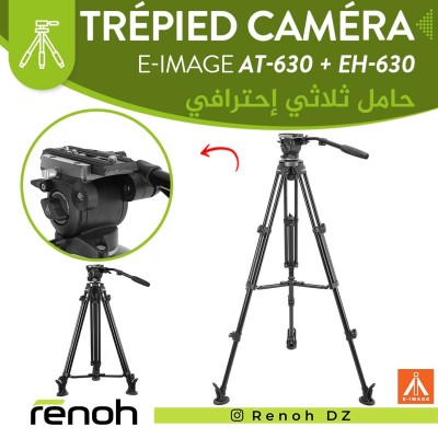 Trépied Caméra Professional E-IMAGE AT-630+EH-630