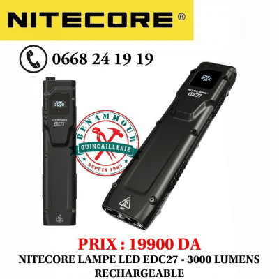 NITECORE Lampe EDC27 - 3000 Lumens rechargeable 