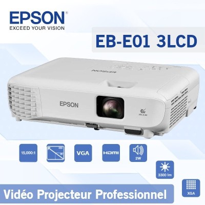 DATASHOW EPSON EB E01 - 3300 LUMENS