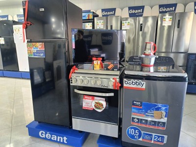 Pack electromenagers 7 produits Géant tv réfrigérateur cuisinière machine à laver 