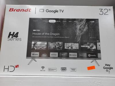 Promotion tv brandt 32 pouces smart Google tv 